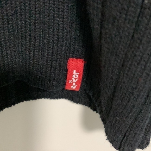 Levi’s Long Sleeve Crew Neck 100% Cotton Ribbed Sweater Black XL Unisex - Picture 5 of 9